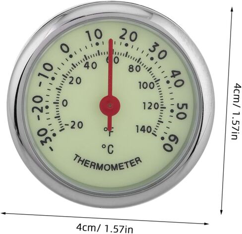 Car Window Thermometer Luminous Car Temperature Gauge Self Adhesive Automotive Thermometer for Outdoor Use Continuous Temperature Updates Compact Design Easy Installation in Saudi Arabia