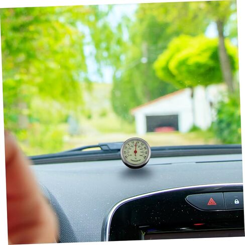 Car Window Thermometer Luminous Car Temperature Gauge Self Adhesive Automotive Thermometer for Outdoor Use Continuous Temperature Updates Compact Design Easy Installation in Saudi Arabia