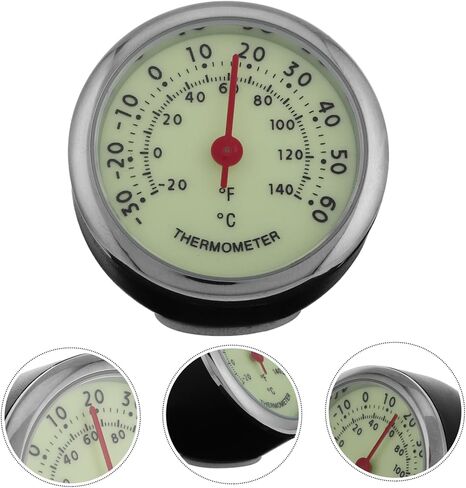 Car Window Thermometer Luminous Car Temperature Gauge Self Adhesive Automotive Thermometer for Outdoor Use Continuous Temperature Updates Compact Design Easy Installation in Saudi Arabia