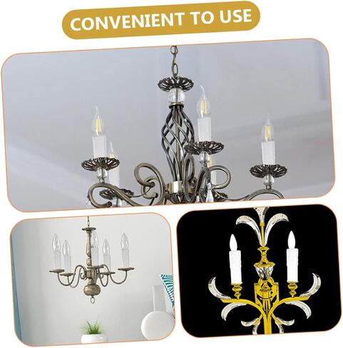 غطاء قاعدة الثريا 4pcs دائمة شمعدانات المصباح أنبوب حامل لإضاءة الإضاءة البديلة لمصابيح شموع مصابيح شموع in Saudi Arabia