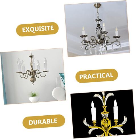غطاء قاعدة الثريا 4pcs دائمة شمعدانات المصباح أنبوب حامل لإضاءة الإضاءة البديلة لمصابيح شموع مصابيح شموع in Saudi Arabia