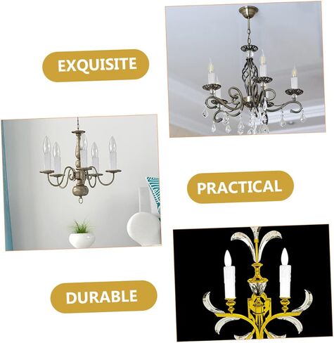 4pcs E14 Chandelier Base Cover Crystal Candle Sleeve Flanging Sleeve for Candelabra Lamps Lighting Accessories for Home Decor in Saudi Arabia
