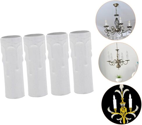 4pcs E14 Chandelier Base Cover Crystal Candle Sleeve Flanging Sleeve for Candelabra Lamps Lighting Accessories for Home Decor in Saudi Arabia