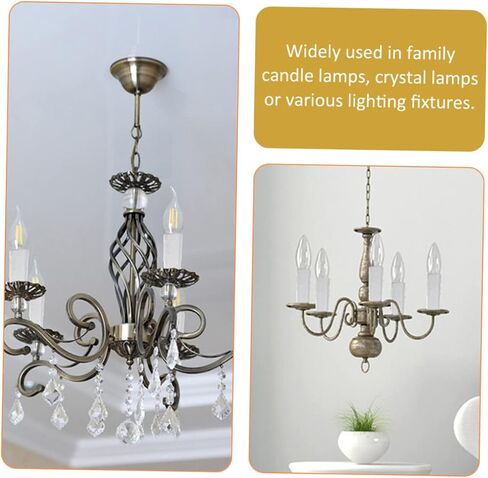 4pcs E14 Chandelier Base Cover Crystal Candle Sleeve Flanging Sleeve for Candelabra Lamps Lighting Accessories for Home Decor in Saudi Arabia