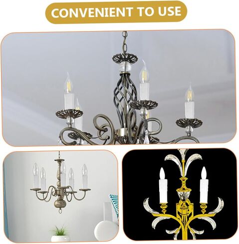 4pcs E14 Chandelier Base Cover Crystal Candle Sleeve Flanging Sleeve for Candelabra Lamps Lighting Accessories for Home Decor in Saudi Arabia