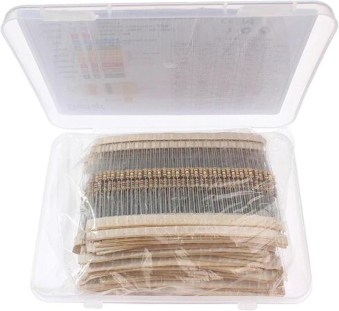 1500Pcs 1/4W Carbon Film Resistor Assortment Kit Box, Resistance Range 1ohm~10m, for DIY Electronic, 75 Values Set of Resistors in Saudi Arabia