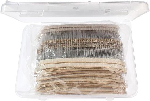 1500Pcs 1/4W Carbon Film Resistor Assortment Kit Box, Resistance Range 1ohm~10m, for DIY Electronic, 75 Values Set of Resistors in Saudi Arabia