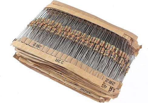 1500Pcs 1/4W Carbon Film Resistor Assortment Kit Box, Resistance Range 1ohm~10m, for DIY Electronic, 75 Values Set of Resistors in Saudi Arabia