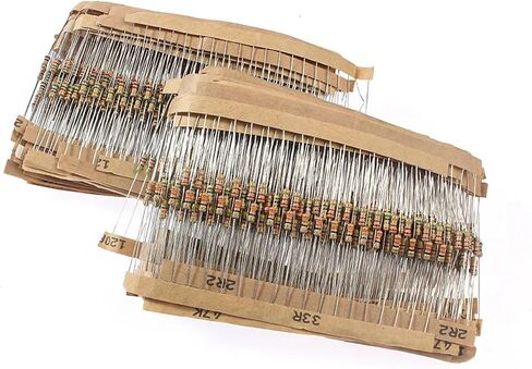 1500Pcs 1/4W Carbon Film Resistor Assortment Kit Box, Resistance Range 1ohm~10m, for DIY Electronic, 75 Values Set of Resistors in Saudi Arabia