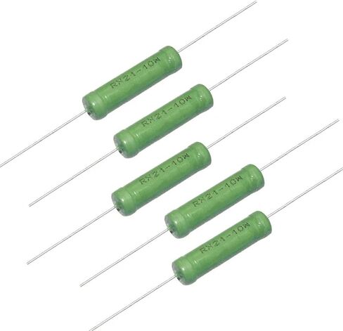 5pcs Rx21 10w السلك الجرح 5 ٪ مقاومة 0.1r 1r 3r 10r 22r 47r 100r 470r 1k 1.5k 2.2k 4.7k 10k 15k المقاوم Rx21-10w 1 10 100 200 (390r) in Saudi Arabia