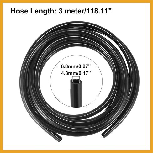 Front Windshield Washer Hose Kit Fit for Cadillac CTS with 3 Meter Washer Fluid Hose 12 Pcs Hose Connectors - Pack of 15 Black Replacement in Kuwait