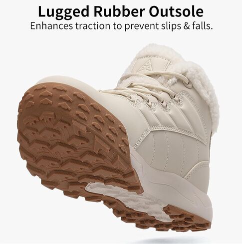 أحذية ثلجية Neoto للسيدات خفيفة الوزن معزولة الفراء الفراء الشتاء الجوارب الكاحل سيدات مريحة في الهواء الطلق أحذية في الهواء الطلق in Kuwait