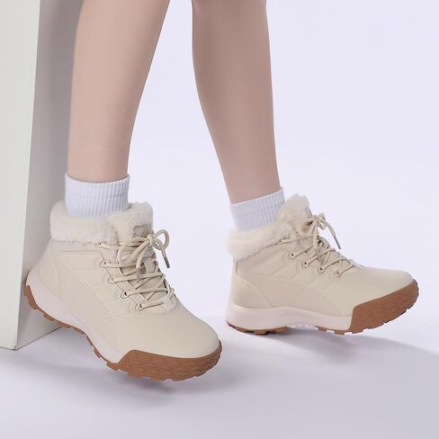 أحذية ثلجية Neoto للسيدات خفيفة الوزن معزولة الفراء الفراء الشتاء الجوارب الكاحل سيدات مريحة في الهواء الطلق أحذية في الهواء الطلق in Kuwait