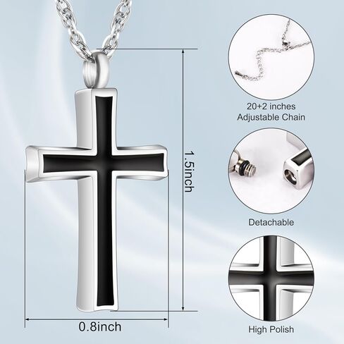 SOITIS Personalized Cylinder Cremation Jewelry for Ashes Custom Urn Necklace for Ashes Stainless Steel Memorial Urn Pendant Necklace in Saudi Arabia