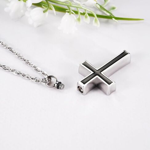 SOITIS Personalized Cylinder Cremation Jewelry for Ashes Custom Urn Necklace for Ashes Stainless Steel Memorial Urn Pendant Necklace in Saudi Arabia