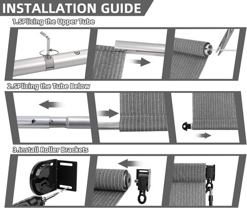 Outdoor Roller Shade for Patio, Exterior Cordless Blinds Patio Shades Roll Up Outdoor Blinds Screen for Porch Gazebo Pergola Backyard Privacy Protection,UV Sun Block Fade-Resistant 10ft Wide x 8 H in Saudi Arabia