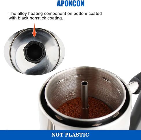 Multi Use Coffee Percolator with Heat Resistant Glass Knob, Stainless Steel Coffee Maker Using On any Stovetop Induction Stove Electric Stove Campfire Stove etc. 9 Cup in Saudi Arabia