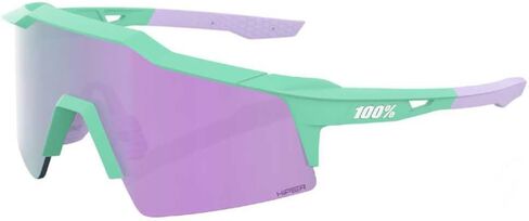 100% SPEEDCRAFT SL Sport Performance Cycling Sunglasses (Polished Translucent Mint - HiPER Silver Mirror Lens) in Saudi Arabia
