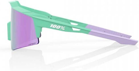 100% SPEEDCRAFT SL Sport Performance Cycling Sunglasses (Polished Translucent Mint - HiPER Silver Mirror Lens) in Saudi Arabia