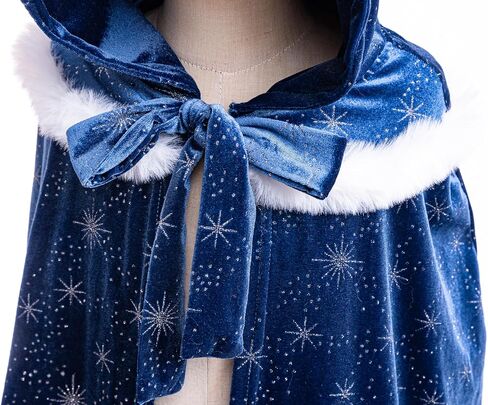 Girls Velvet Cape Elsa Toddler Cape Kids Hooded Cloak Dress up Costume in Kuwait
