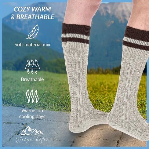 Bavarian striped Socks men - cozy cotton - Oktoberfest and other festivities - Designed in Germany in Saudi Arabia