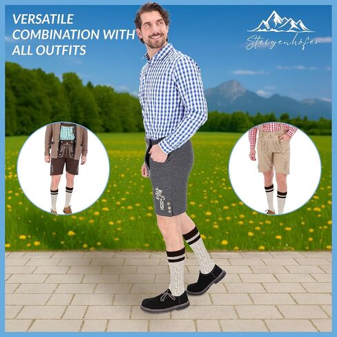 Bavarian striped Socks men - cozy cotton - Oktoberfest and other festivities - Designed in Germany in Saudi Arabia