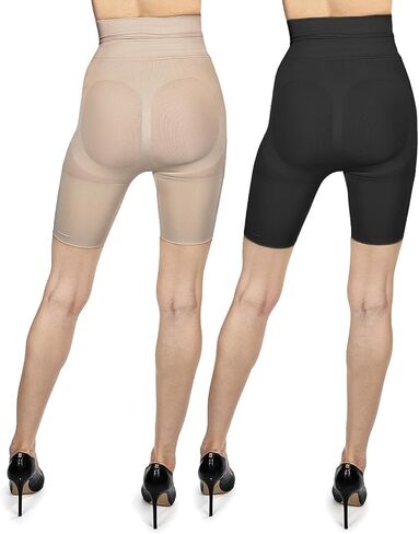 MeMoi 2 Pack Extra High-Waisted Bonded Thigh Shapers in Saudi Arabia