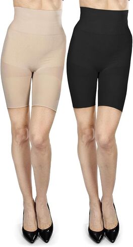 MeMoi 2 Pack Extra High-Waisted Bonded Thigh Shapers in Saudi Arabia