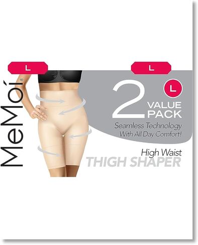 MeMoi 2 Pack Extra High-Waisted Bonded Thigh Shapers in Saudi Arabia