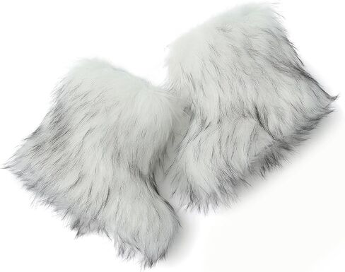Wnshonzy Fur Boots for Women Snow Furry Fluffy Platform Flat Ankle Mini Boot Winter Round Toe Y2k Comfortable Mid-Calf Short Outdoor 2025 in Saudi Arabia
