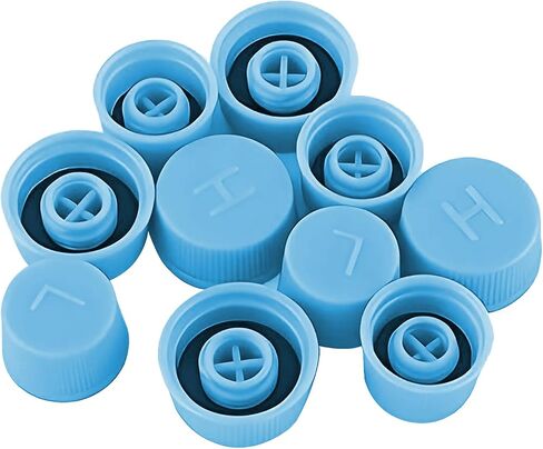 10pcs Care Air Complement صمام الغبار لنظام R134A AC ، غطاء منفذ الضغط المنخفض AC الأزرق و AC عالي الضغط غطاء مكيف الهواء للسيارات SUV للسيارات SUV in Saudi Arabia