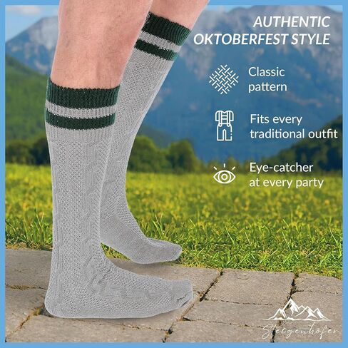 Bavarian striped Socks men - cozy cotton - Oktoberfest and other festivities - Designed in Germany in Saudi Arabia