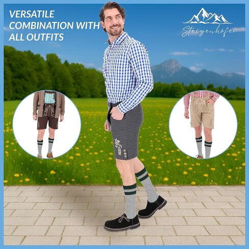 Bavarian striped Socks men - cozy cotton - Oktoberfest and other festivities - Designed in Germany in Saudi Arabia