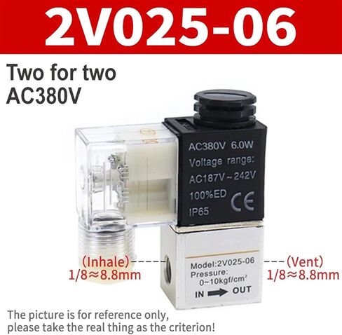 2V025-06 2V025-08 2 Way 2 الموضع الصمام الملف اللولبي الصمامات الهوائية المغلقة عادةً in Saudi Arabia