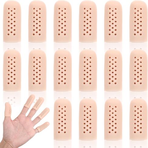 16 pcs ags apsing ezing مع ثقوب الهواء حماة إصبع السيليكون تغطي التنفس حماية قفازات مضادة للأظافر لأصابع نصائح أحواض إصبع القدم حماية لتكسير أصابع الجرح (عارية) in Saudi Arabia