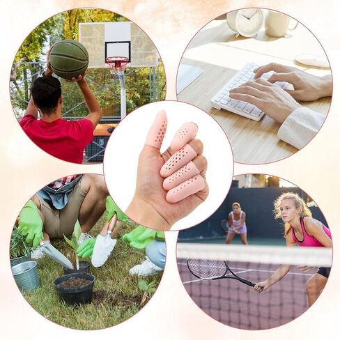 20PCS Gel Finger Sleeves with Air Holes, Breathable Finger Protectors, Soft and Elastic Fingers Covers, Suitable for Trigger Fingers, Hand Eczema, Cracking, Arthritis, Etc. in Saudi Arabia