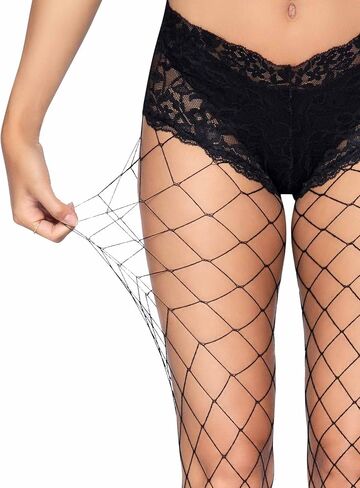 Leg Avenue Women's Fence Fishnet Tights with Boy Short Lace Top in Saudi Arabia