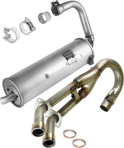 Caltric Muffler and Muffler Pipe مع حشوات متوافقة مع Yamaha Rhino 660 YXR660 2004 2005 2007 in Saudi Arabia