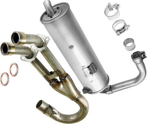 Caltric Muffler and Muffler Pipe مع حشوات متوافقة مع Yamaha Rhino 660 YXR660 2004 2005 2007 in Saudi Arabia