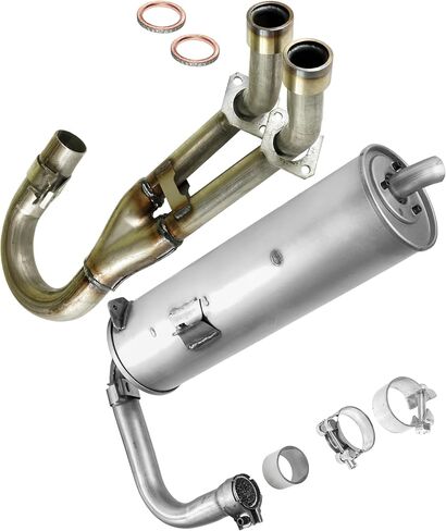 Caltric Muffler and Muffler Pipe مع حشوات متوافقة مع Yamaha Rhino 660 YXR660 2004 2005 2007 in Saudi Arabia