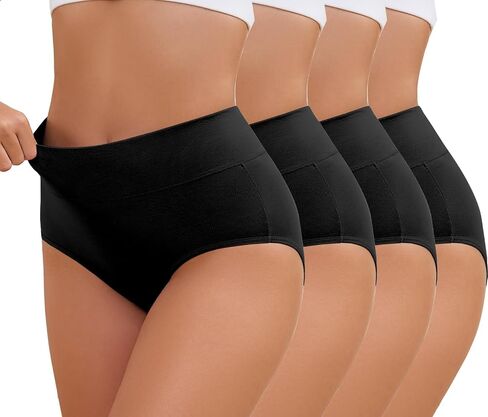 ملخصات داخلية عالية الخصر Zimi 4Pack للنساء S-5XL ملخصات التحكم في البطن in Kuwait