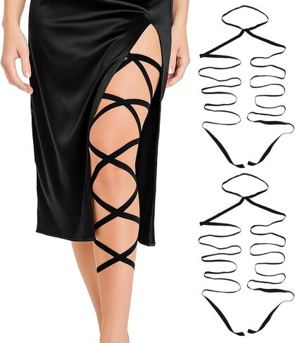 2 PCS لفات الساق المرنة ، إكسسوارات هذيان مثير ، إكسسوارات رافعة الفخذ للنساء ، مهرجانات الموسيقى الرقص كوتشيلا للنساء ، مجوهرات الجسم ، فخذ الفخذ النسائي in Kuwait