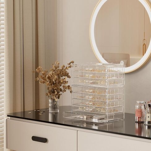Procase Acrylic Earlder Holder Organizer Box ، Wrape Clear Consring Jewelry Storage Arramers Dragers Dirains Dirains Display Display for Enring Ring Bracelet ، 5 Layers in Saudi Arabia
