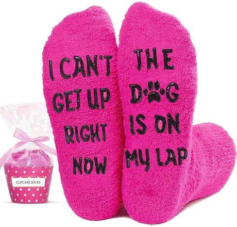 Dog Mom Dad Gifts, Cozy Non-Slip Fuzzy Socks for Dog Lovers, Funny Christmas Birthday Gifts for Women Men in Saudi Arabia