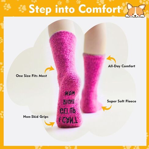 Dog Mom Dad Gifts, Cozy Non-Slip Fuzzy Socks for Dog Lovers, Funny Christmas Birthday Gifts for Women Men in Saudi Arabia