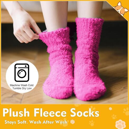 Dog Mom Dad Gifts, Cozy Non-Slip Fuzzy Socks for Dog Lovers, Funny Christmas Birthday Gifts for Women Men in Saudi Arabia
