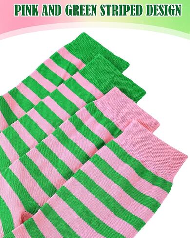 2 Pairs Novelty Witch Socks for Women Girls Green and Pink Witch Crew Socks Musical Friendship Gift for Halloween in Saudi Arabia