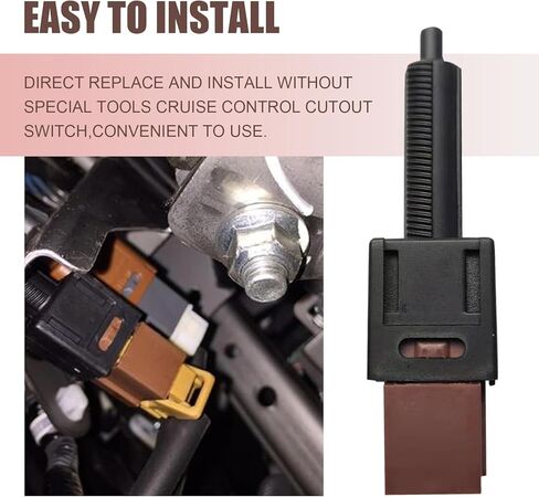 Downhill 1 PC Brake Light Switch ، مفتاح التحكم في ضوء الفرامل ، مفتاح قطع التحكم في كروز ABS ، OEM #25300-3RA0A ، 25300-4M400 ، متوافق مع Ni-Ssan Altima 350Z Sentra Rogue (أسود) in Kuwait