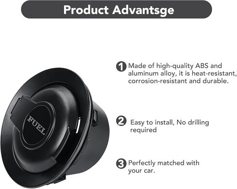 68250120AA Fuel Filler Door Cap, Gas Tank Cover Compatible with 2008-2023 Dodge Challenger, Matte Black Vapor Edition in Saudi Arabia