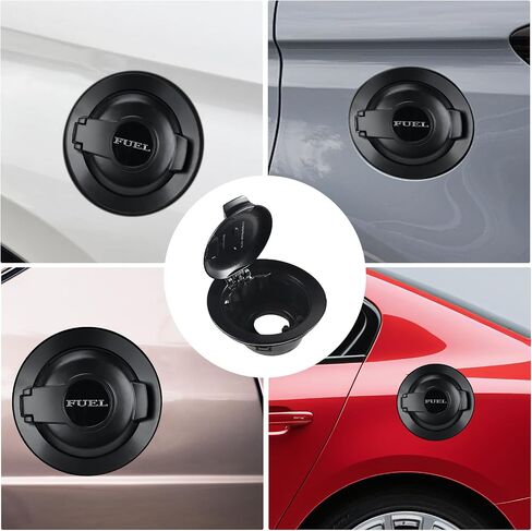 68250120AA Fuel Filler Door Cap, Gas Tank Cover Compatible with 2008-2023 Dodge Challenger, Matte Black Vapor Edition in Saudi Arabia